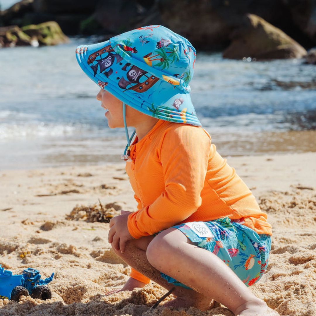 boy wearing ahoy surf hat